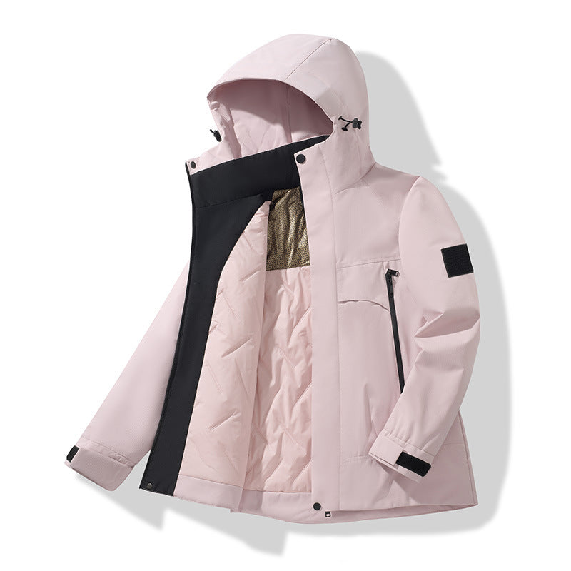 Unisex Isolierte Softshell-Parka mit abnehmbarer Kapuze und Thermofutter Echoarchiv