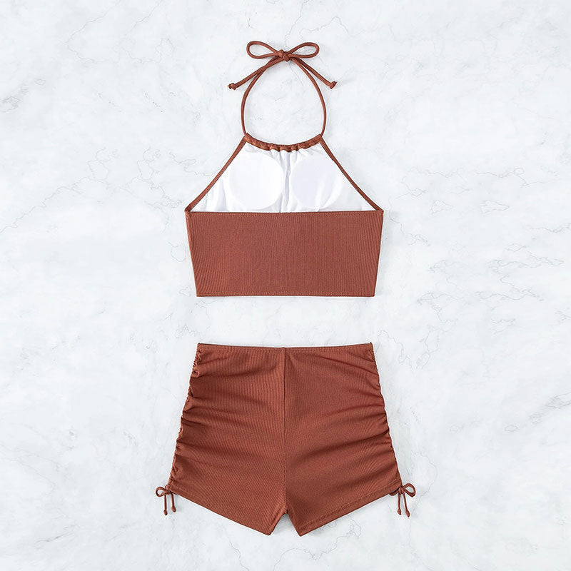 Damen Sportliches Bikini-Set mit modischer Raffung Echo Archiv
