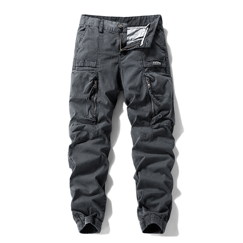 Herren Strapazierfähige Canvas-Cargohose im taktischen Look mit Kniepaneelen, Mehrfachtaschen und elastischem Knöchelabschluss Echo Archiv