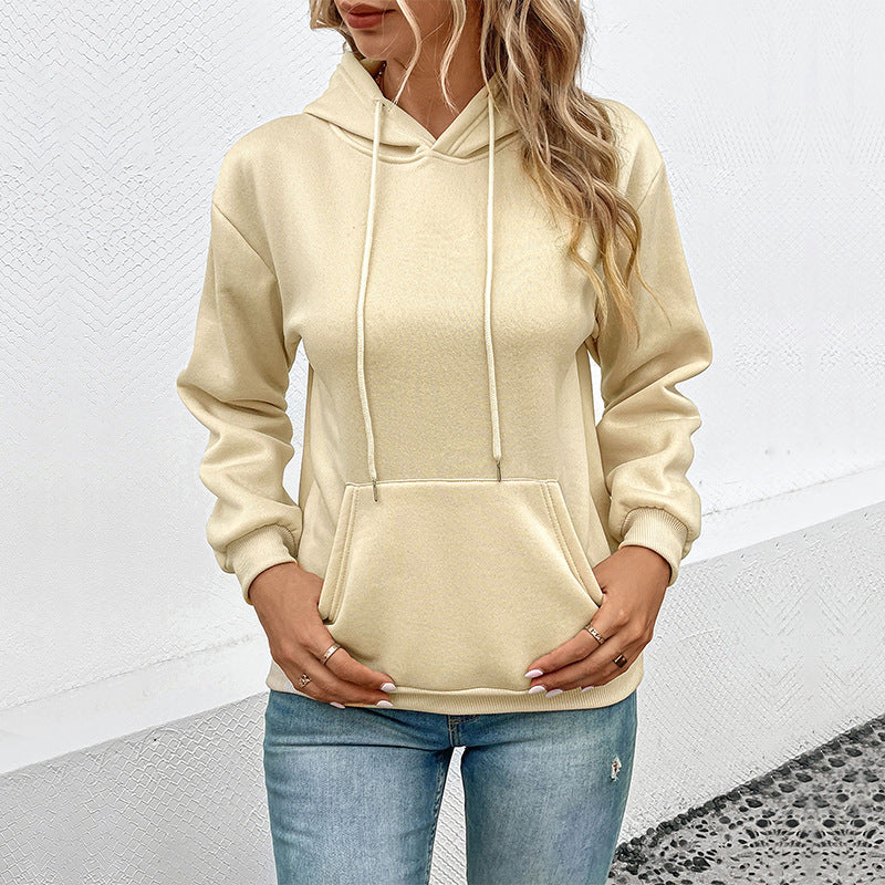 Damen Kapuzenpullover mit Kängurutasche und entspannter Oversize-Passform Echoarchiv