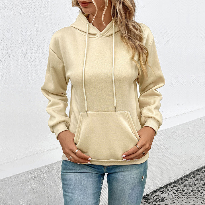 Damen Kapuzenpullover mit Kängurutasche und entspannter Oversize-Passform Echoarchiv
