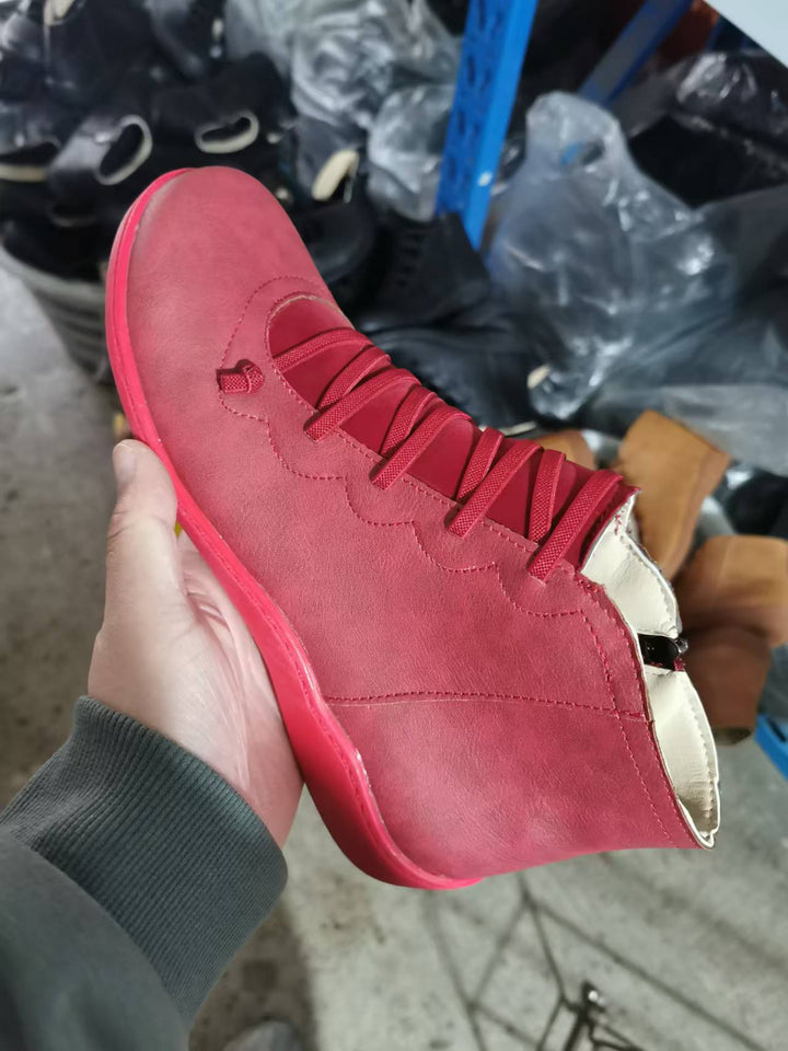Herren Hochgeschnittener Leder-Sneaker mit elastischer Schnürung und ergonomischer Gummisohle Echo Archiv