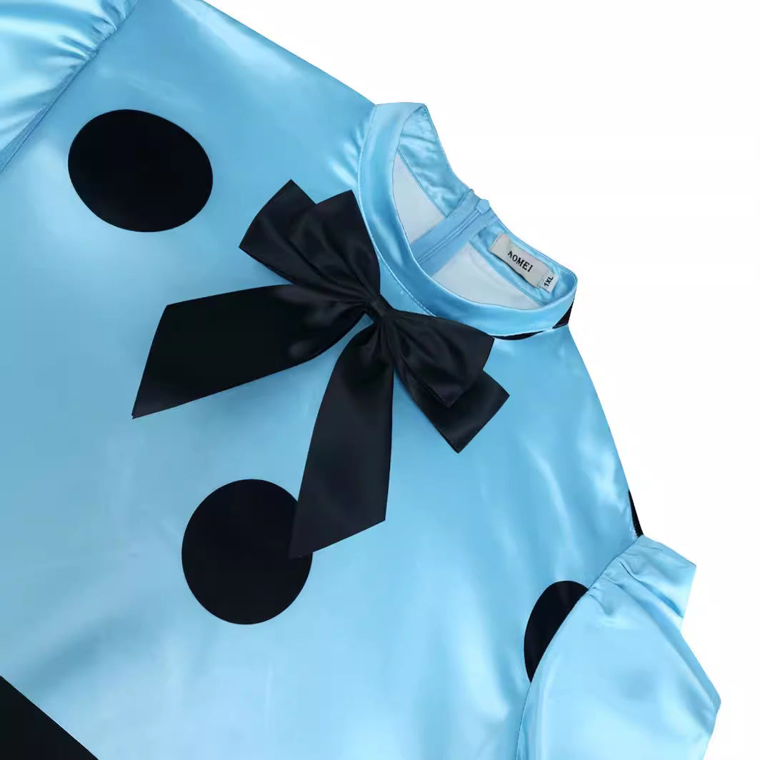 Damen Verspieltes Punktekleid mit schickem Schleifendetail Echo Archiv