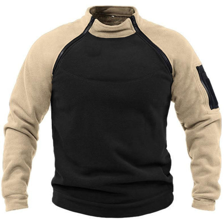 Herren funktioneller Fleece-Pullover mit hohem Kragen Echoarchiv