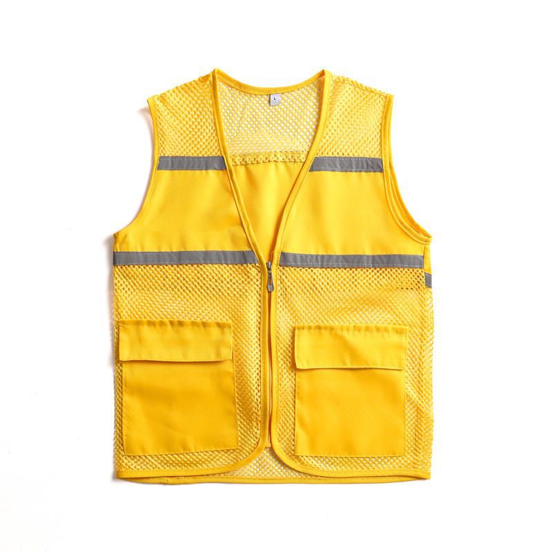 Unisex Sichtbare Utility-Weste mit atmungsaktivem Mesh, Reflektorbändern und großzügigen Fronttaschen Echoarchiv