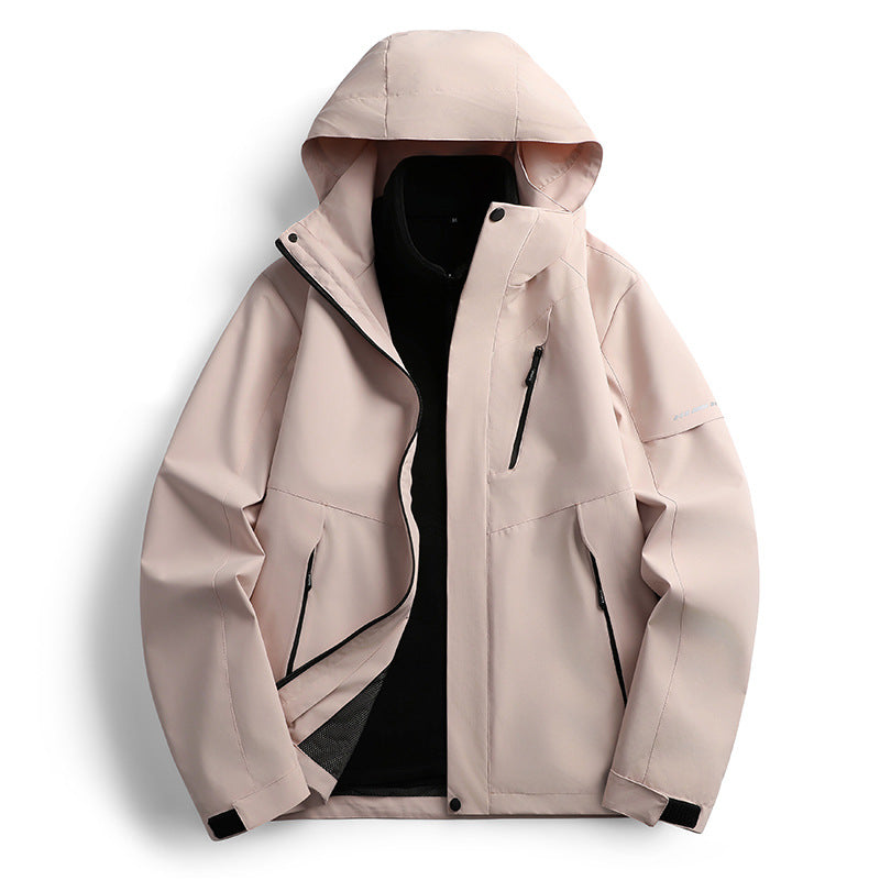 Damen nicht wasserdichte Softshell Outdoor-Jacke mit Kapuze atmungsaktive Membran – Célinea