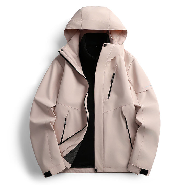 Damen nicht wasserdichte Softshell Outdoor-Jacke mit Kapuze atmungsaktive Membran – Célinea
