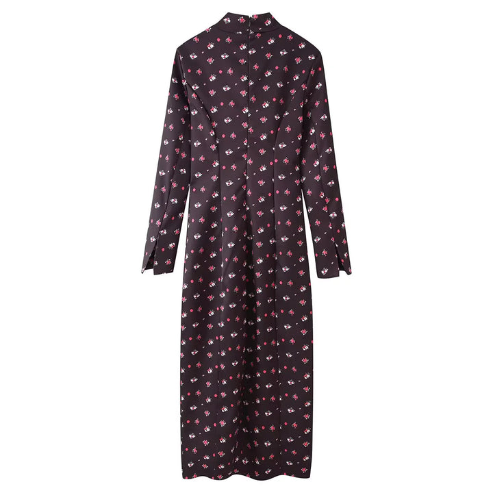 Damen nan langes Blusenkleid-Mantel mit Stehkragen, durchgehender Knopfleiste und seitlichen Eingrifftaschen Echo Archiv
