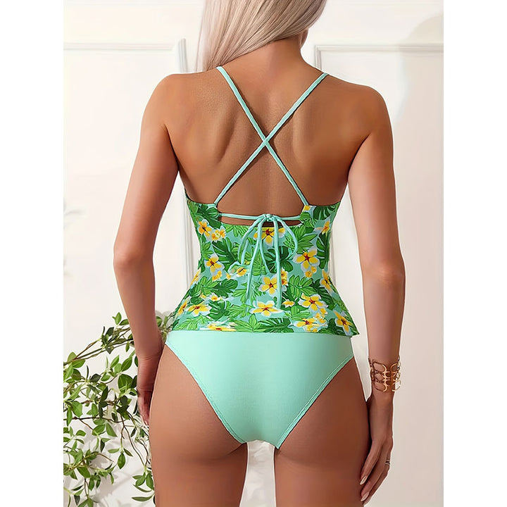 Damen Floral Design Badeanzug mit verstellbaren Trägern Echo Archiv