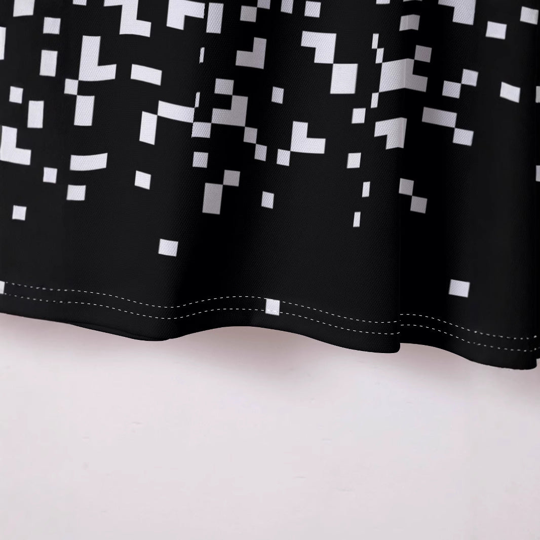 Herren Kurzarm Poloshirt mit kreativem Pixelmuster Echoarchiv