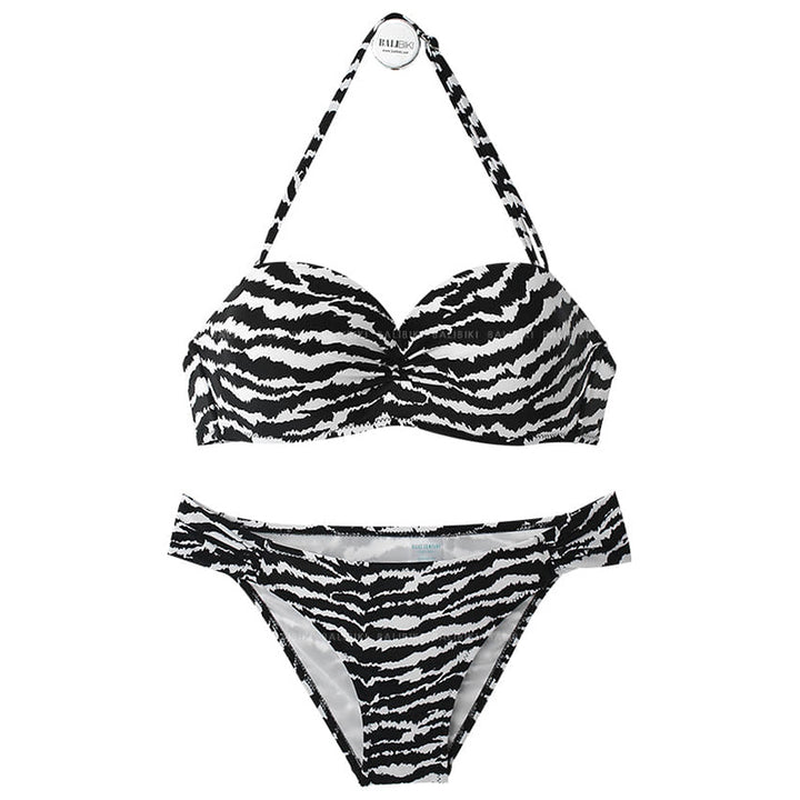 Damen Bikini-Set mit stilvollem Zebra-Print und gepolstertem Oberteil Echo Archiv