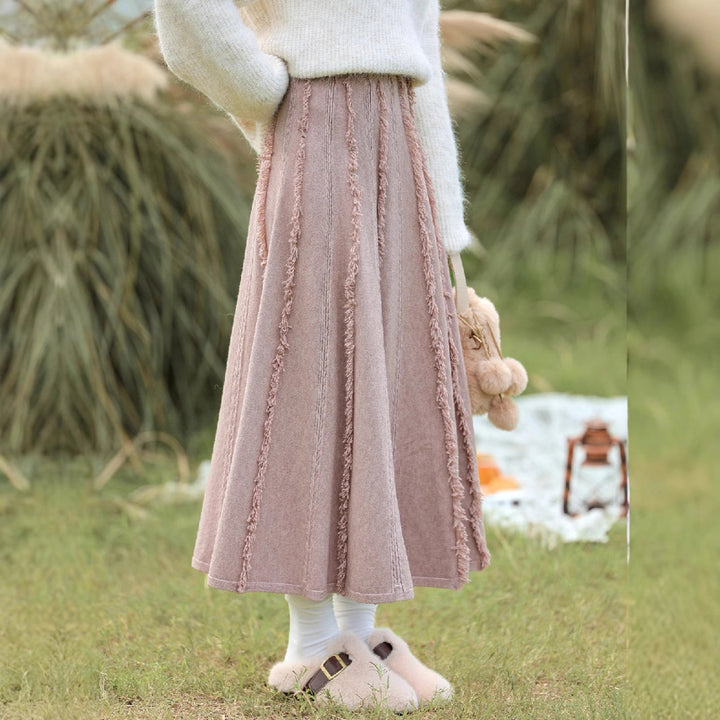 Damen Eleganter und fließender Maxirock Echo Archiv
