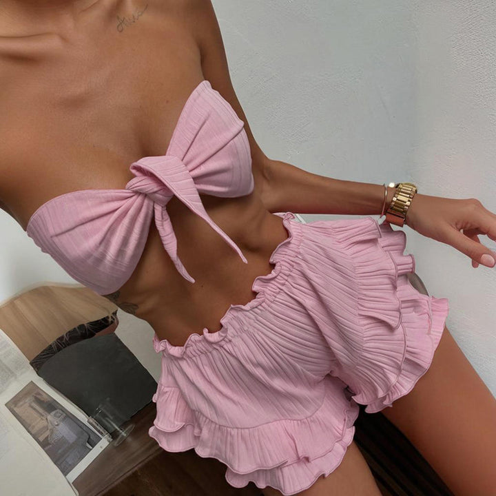 Damen Bustier-Badeanzug mit voluminösem Rüschenschnitt Echo Archiv