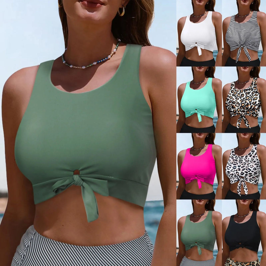 Damen Sportlicher Crop-Top mit Schlaufenbindung Echo Archiv