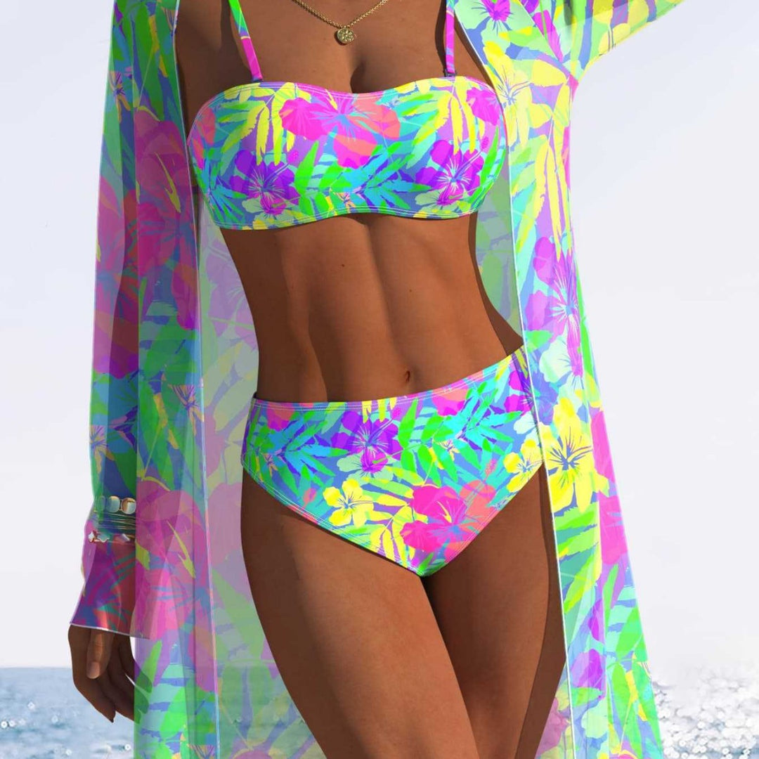 Damen Strandkleid mit floralem Muster Echo Archiv