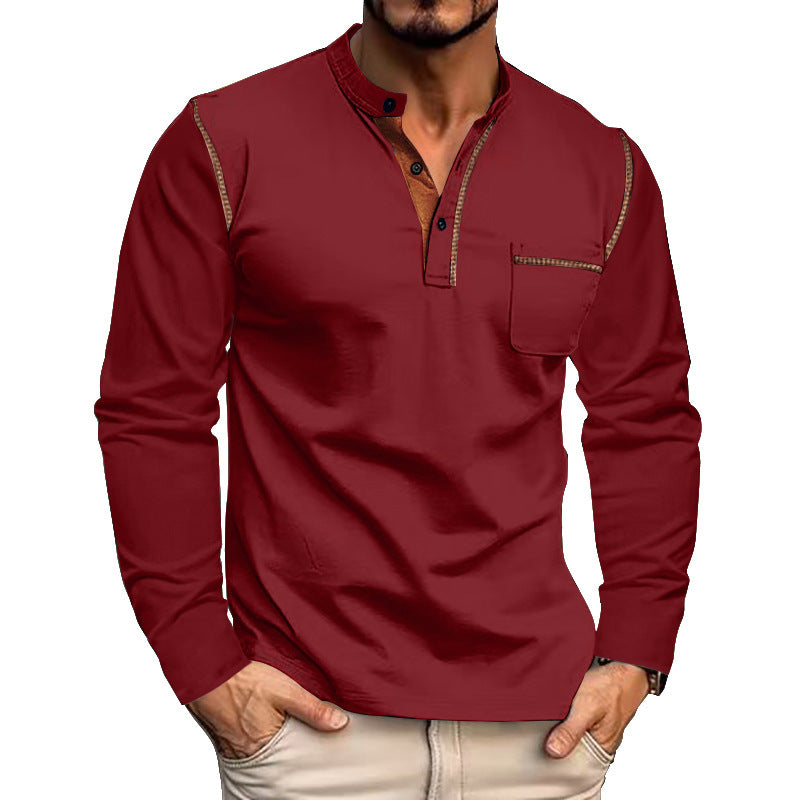 Herren lässiges Langarmshirt mit modernen Details Echoarchiv