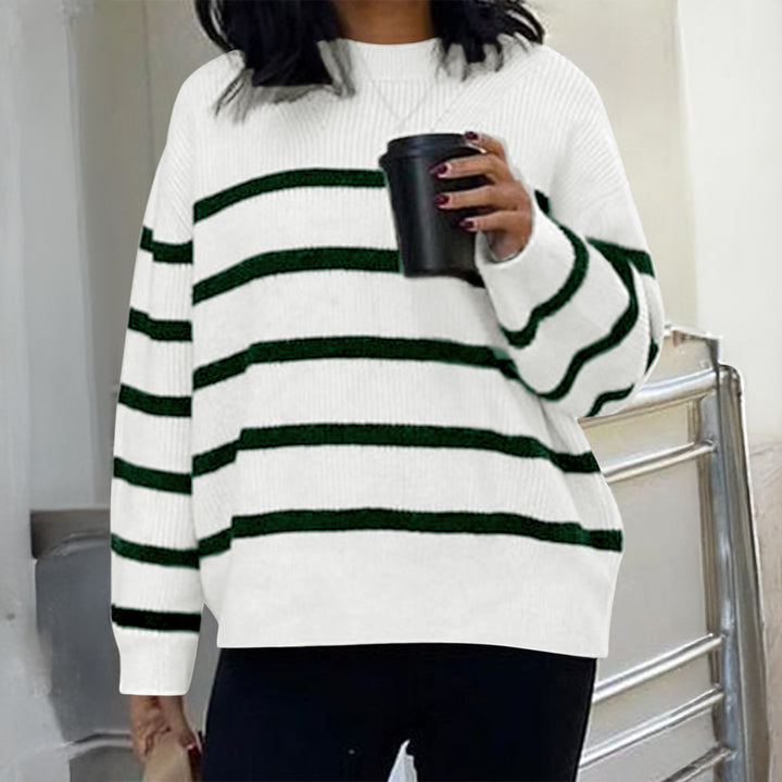 Damen nan oversized Mohair-Strickpullover mit weitem Carmen-Boat-Ausschnitt und flauschiger Struktur Echo Archiv
