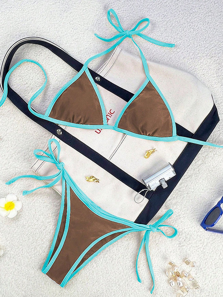 Damen Triangel-Bikini mit verspielten Schleifen Echo Archiv