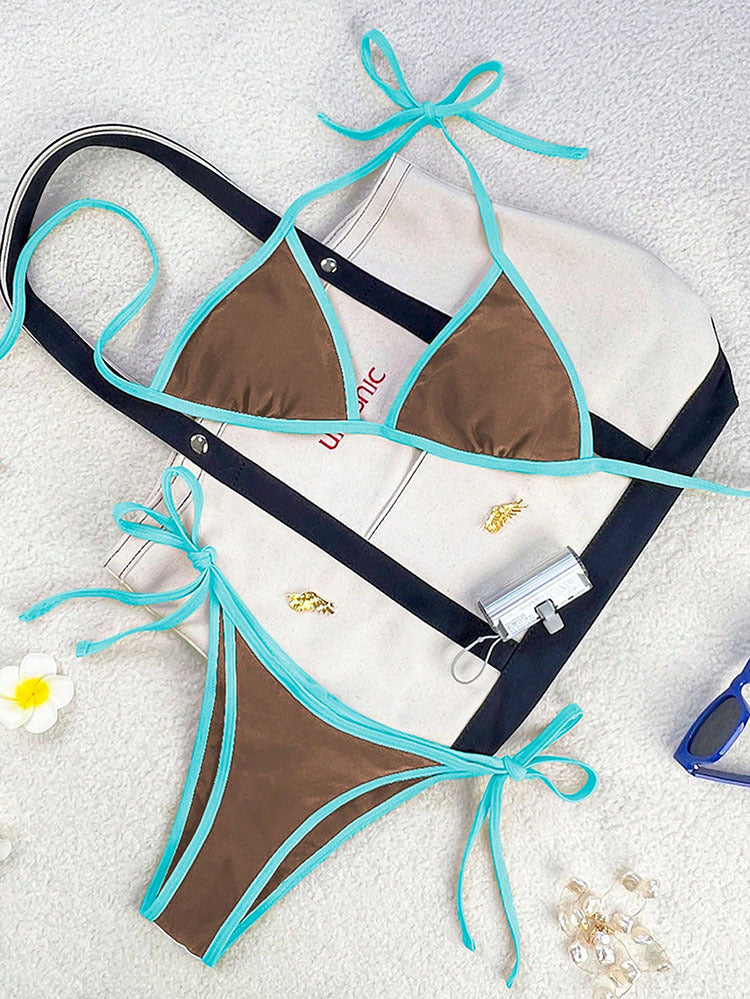 Damen Triangel-Bikini mit verspielten Schleifendetails Echo Archiv