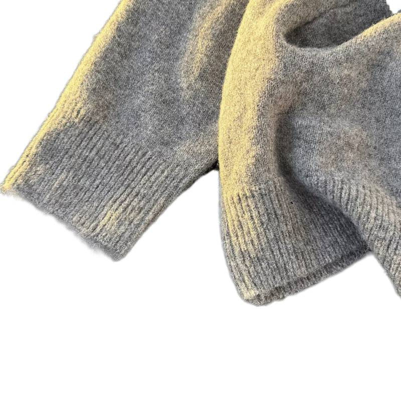 Unisex Feinstrick-Zipcardigan mit Rundhals und weichem Alpaka‑Mix Echoarchiv