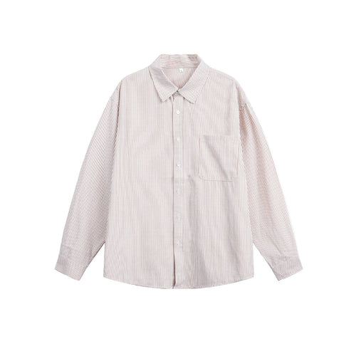 Unisex Leichtes Oversize-Hemd im Boxy-Relaxed‑Schnitt mit Kentkragen und Brusttasche Echoarchiv