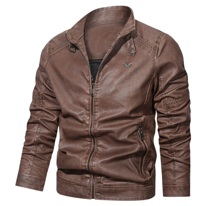 Herren Denim‑Optik Blouson mit ergonomischen Biesen und Stehkragen – Taviero