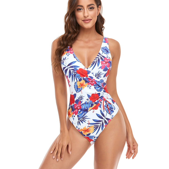 Damen Schwimmanzug mit elegantem Wickeldesign und Raffung Echo Archiv