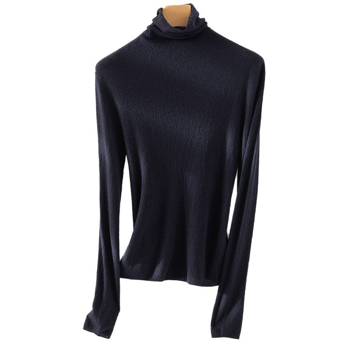 Damen Feiner ultraleichter Rollkragenpullover aus Stretch‑Feinstrick Echoarchiv