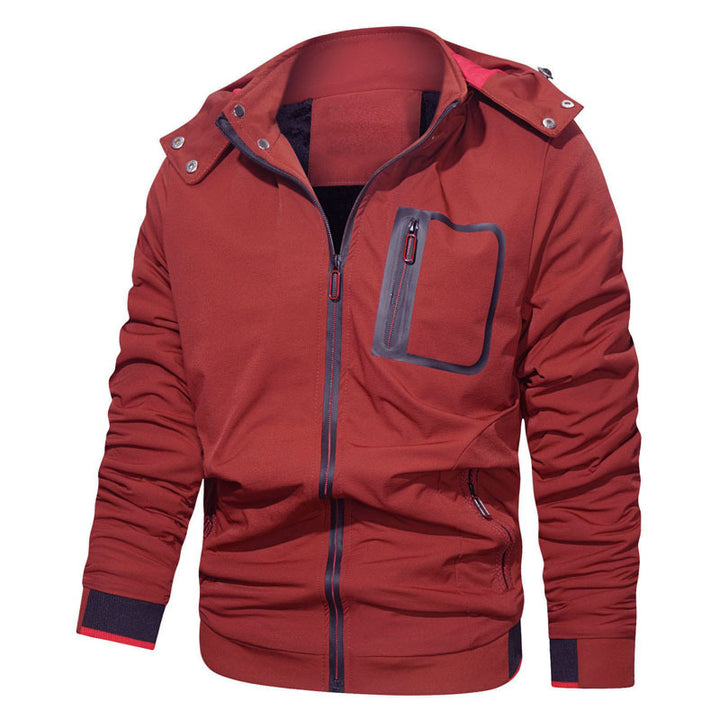 Herren Softshell-Hoodiejacke mit wasserdichten Reißverschlusstaschen und fleecegefüttertem Kragen Echoarchiv