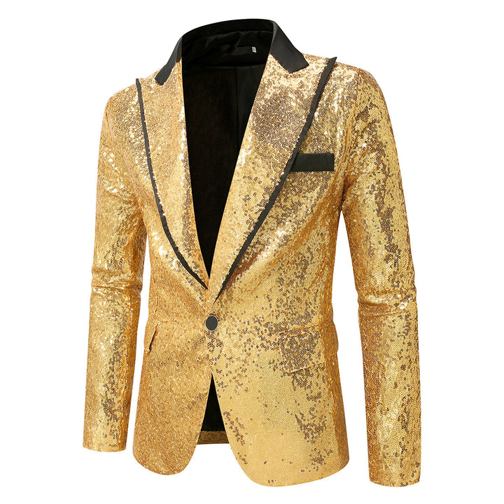 Herren Glitzernder Smokingblazer aus hochwertigem Satin Echoarchiv