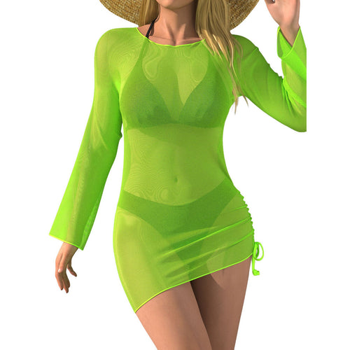 Damen Strandkleid mit transparenten Ärmeln Echo Archiv
