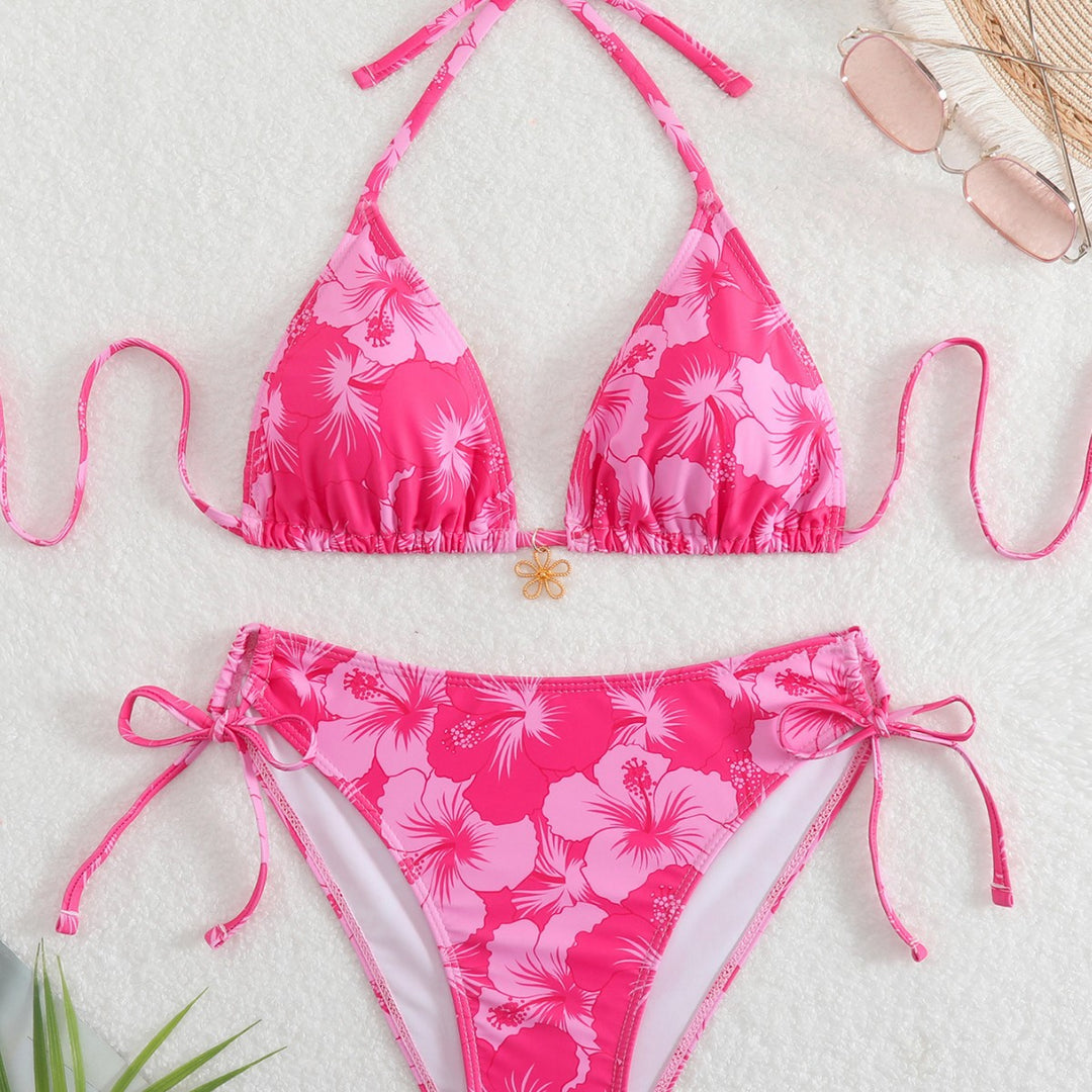 Damen Triangel-Bikini mit verspielten Floral-Details Echo Archiv