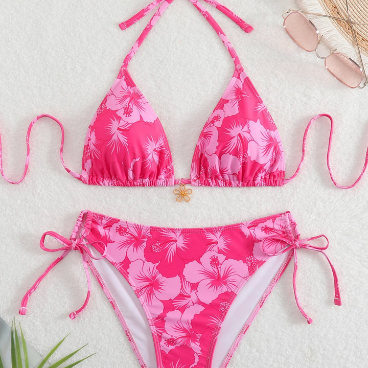 Damen Triangel-Bikini mit verspielten Floral-Details Echo Archiv