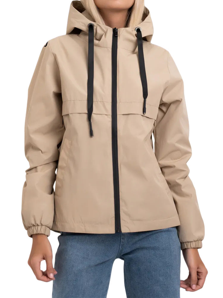 Damen Modische Übergangsjacke mit kapuze – Célinea