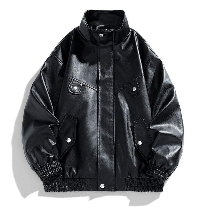 Herren Kunstlederjacke mit geräumigen Taschen und bequemen Bündchen Echoarchiv
