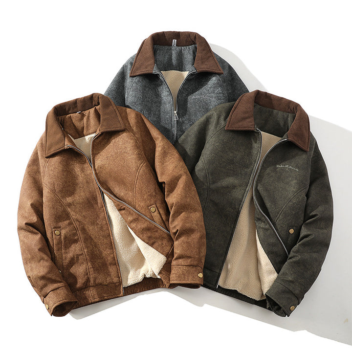 Herren Übergangsjacke mit weichem Futter und modischem Kragen Echoarchiv