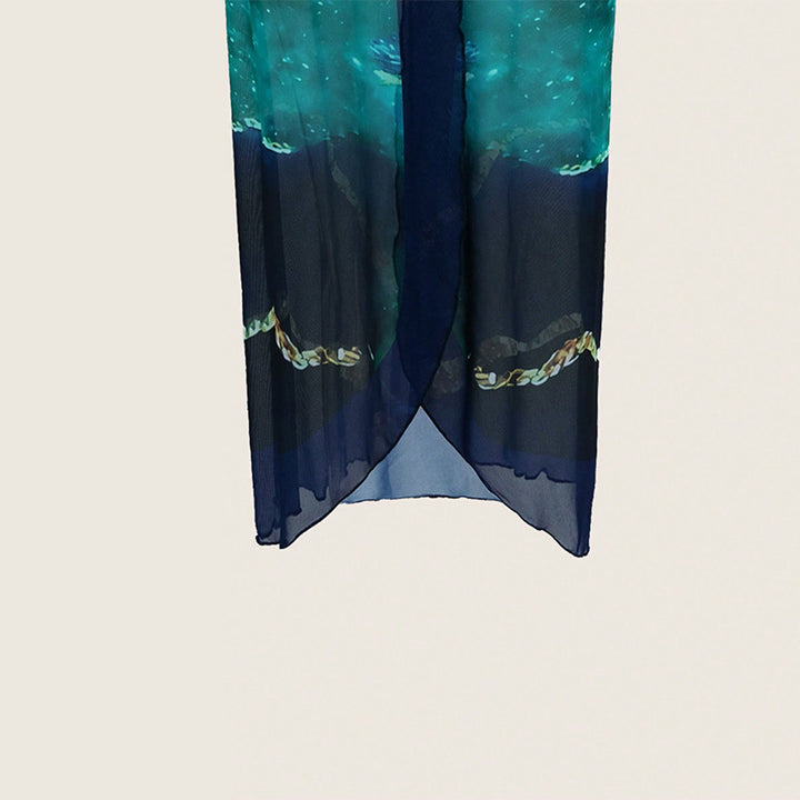 Damen Einteiler Badeanzug mit transparentem Wickelrock Echo Archiv