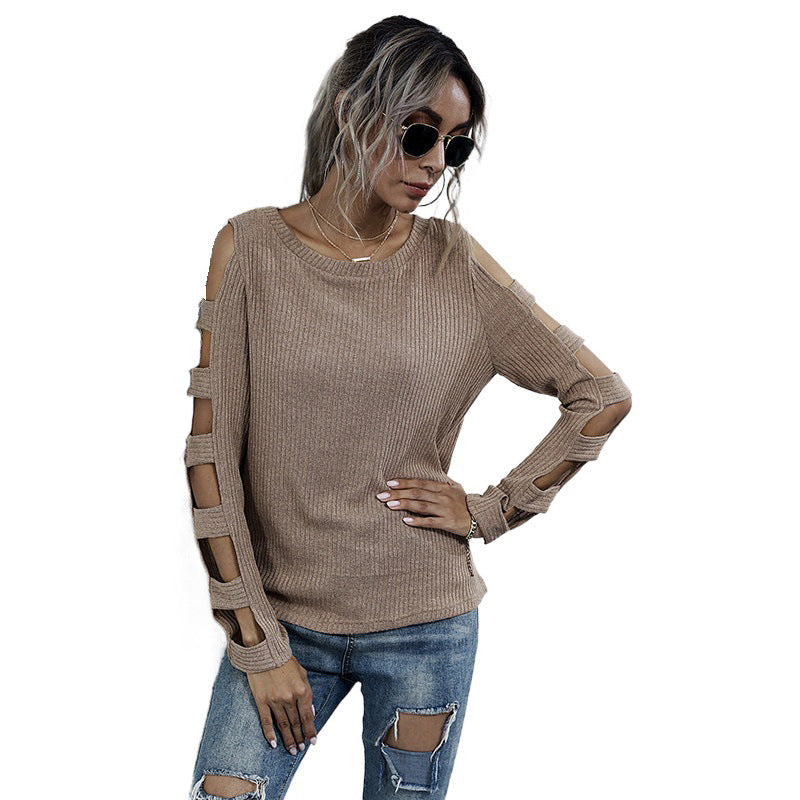 Damen Bequemer Pullover mit Cut-Out-Details Echo Archiv