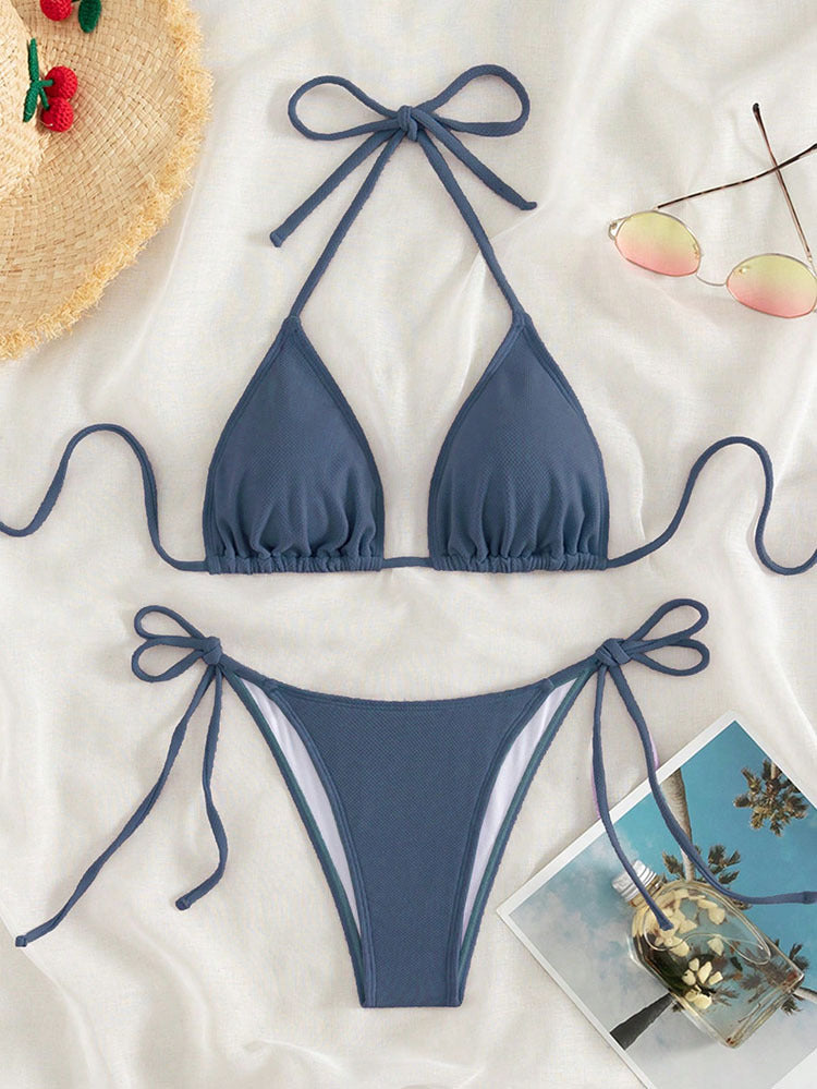 Damen Triangel-Bikini mit verstellbaren Trägern und SeitenbindEchoarchivändern Echoarchiv