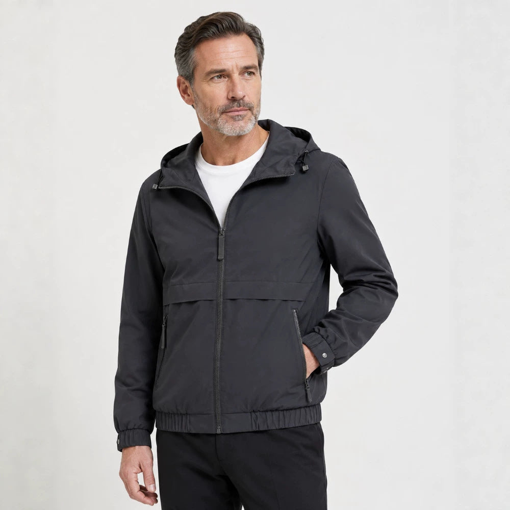 Herren Leichte Regenjacke mit verstellbarer Kapuze Echo Archiv