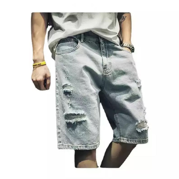 Herren lässige Destroyed Denim-Shorts mit modernen Details und bequemer Passform Echoarchiv