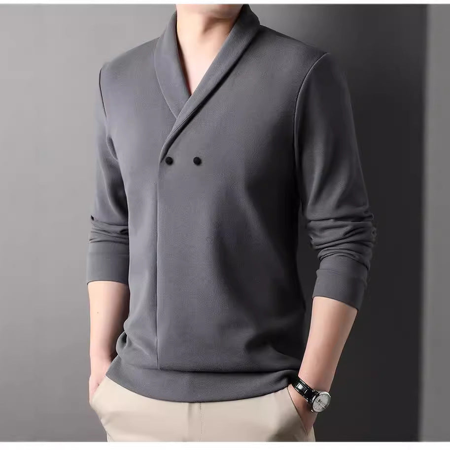 Herren Freizeitjacke mit modernem Schalkragen und praktischen Knöpfen Echoarchiv