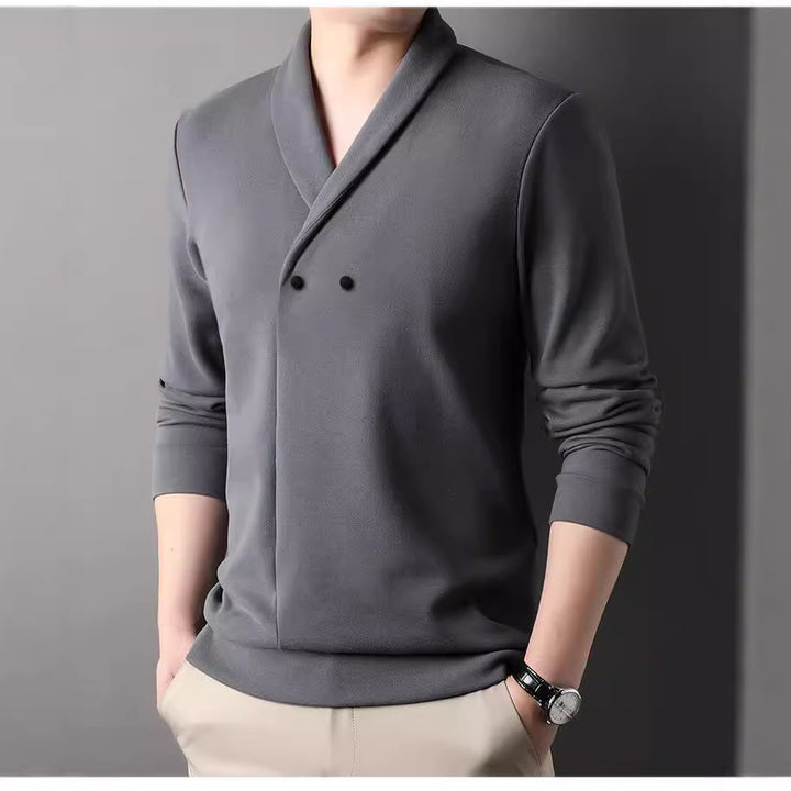 Herren Freizeitjacke mit modernem Schalkragen und praktischen Knöpfen Echoarchiv