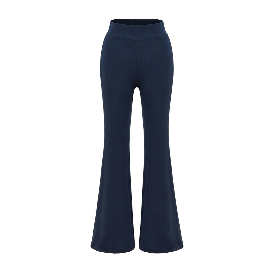 Damen High-Waist Flared Jersey-Leggings mit ausgestelltem Beinabschluss Echoarchiv