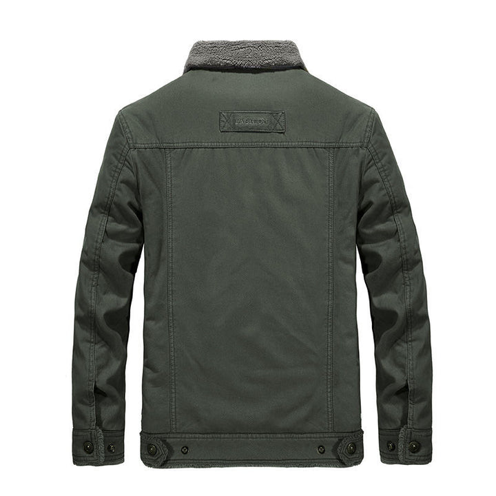 Herren nan gefütterte Canvas-Fieldjacke mit Teddyfutter und klassischem Stehkragen Echo Archiv