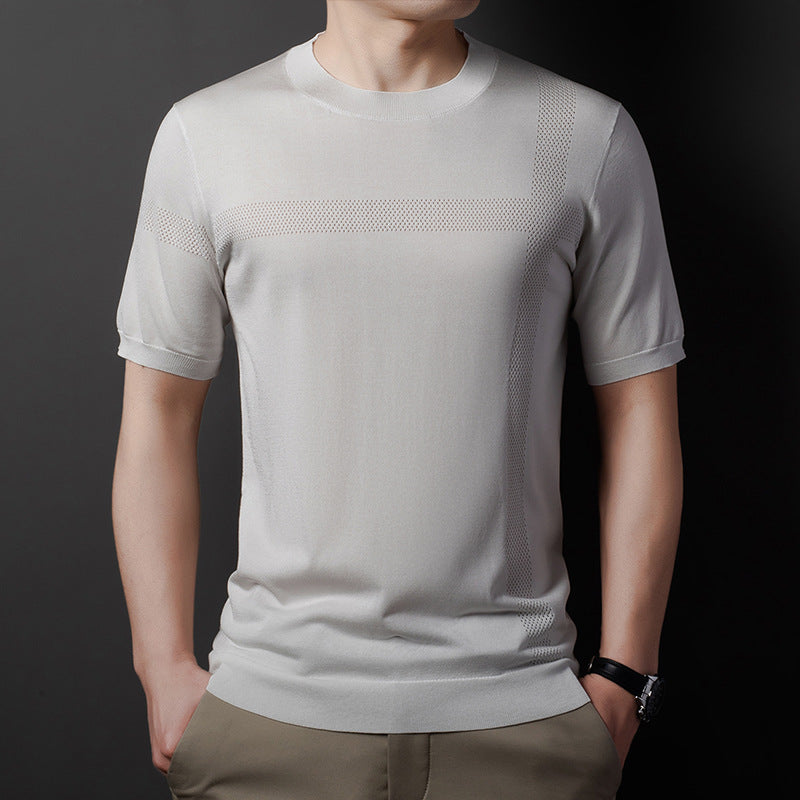 Herren sportliches T-Shirt mit atmungsaktiven Netzpaneelen Echoarchiv