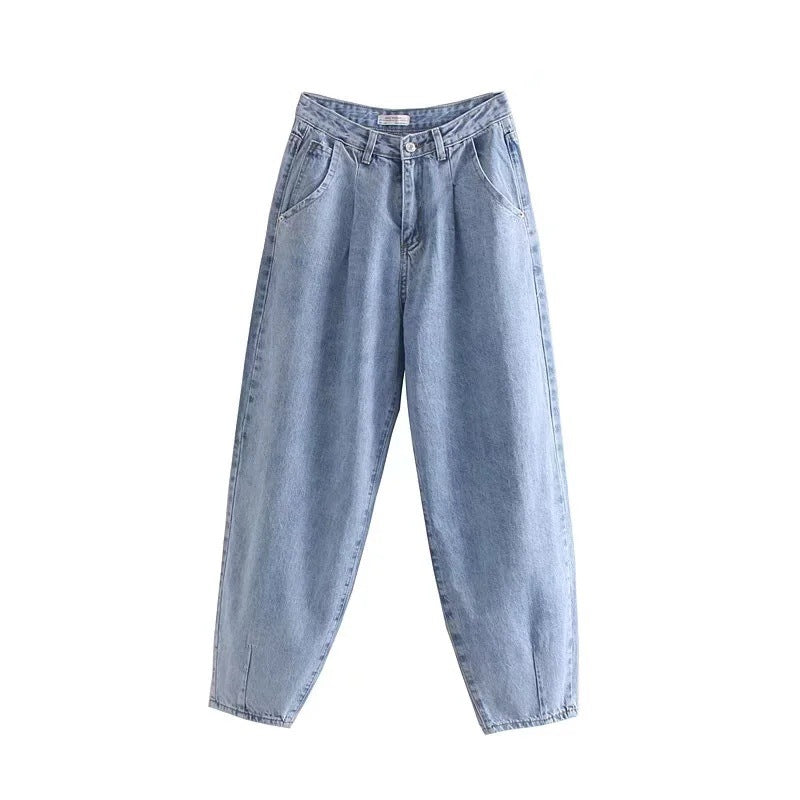 Damen Hochtaillierte Tapered‑Hose mit vorn gelegten Bundfalten und legerer Passform Echo Archiv