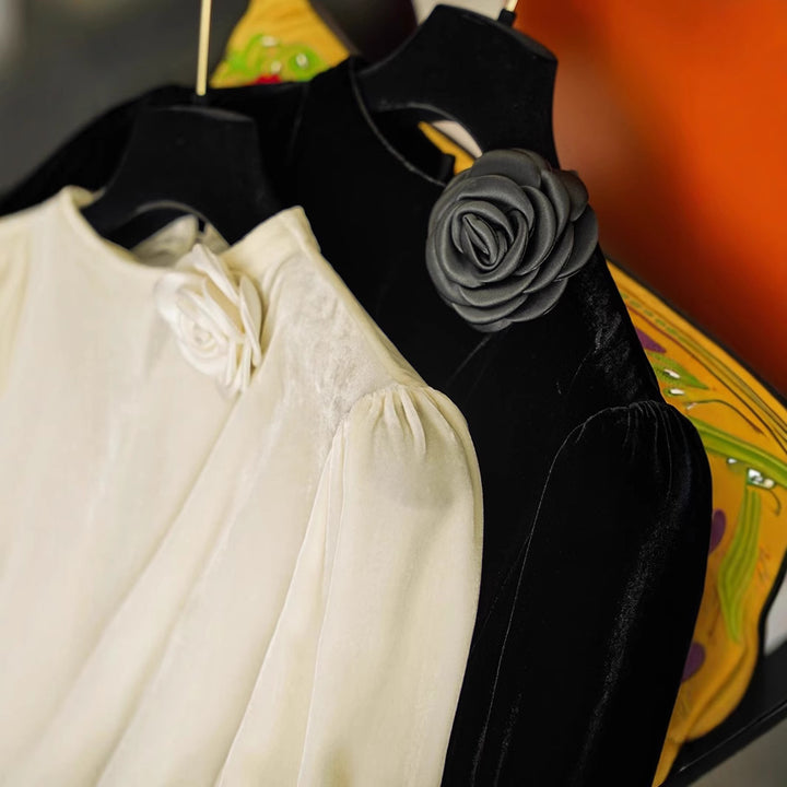 Damen Elegante Bluse mit Rüschen-Detail Echoarchiv