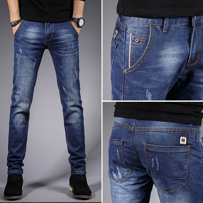 Herren Slim-Fit Jeans mit stylischen Destroyed-Details Echoarchiv