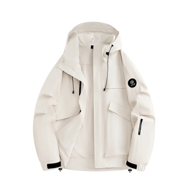 Herren multifunktionale Outdoor-Jacke mit verstellbarer Kapuze Echoarchiv